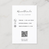 Goud wit profiel foto bedrijfs logo QR code Visitekaartje (Achterkant)