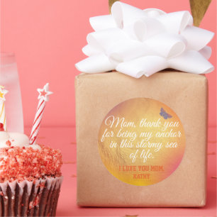 Goud Wit Quote Schattigee Unieke Moderne Moederdag Ronde Sticker