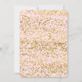 Goud Wit Roze Confetti Baby shower Kaart (Voorkant)