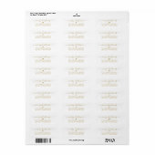 Goud Wit Script Hart Kerst Retour Adres Etiket (Full Sheet)