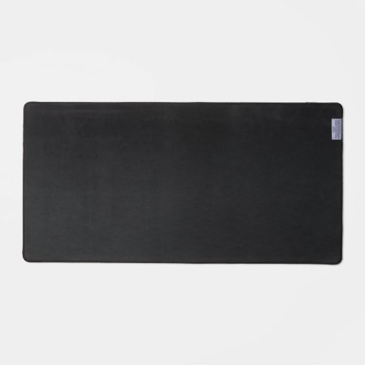 Goud Wit Script Monogram op zwart Bureaumat (Achterkant)