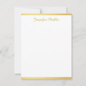 Goud Wit Sjabloon Hand Script Naam Verticaal (Voorkant)