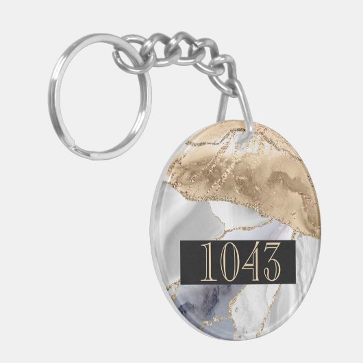 Goud wit sleutelhanger (Voorkant Links)