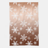 Goud Wit Sneeuwvlokken Kerstmis Theedoek (Verticaal)