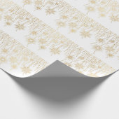 Goud Wit Trendy Patroon Cadeaupapier (Hoek)