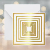 Goud wit vierkant elegant 3d-effect notitiekaartje