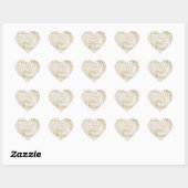 Goud Wit Vrede Liefde Hart Sticker (Vel)