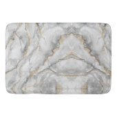 Goud Wit Zilver Marmer Badmat (Voorkant)