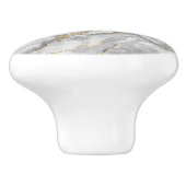 Goud Wit Zilver Marmer  Keramische Knop (Zijkant)