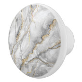 Goud Wit Zilver Marmer  Keramische Knop (Rechts)