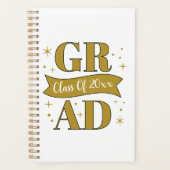 Goud & Witte Afstudeerfeest Planner (Voorkant)