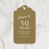 Goud Witte Art Deco Sweet Sixteen Verjaardag Cadeaulabels (Achterkant)