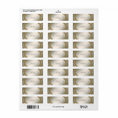 Goud Witte Bloemen Retour Adres Label (Full Sheet)