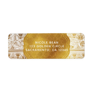 Goud Witte Egyptische Egypte Oog Glam Moderne Trou Etiket