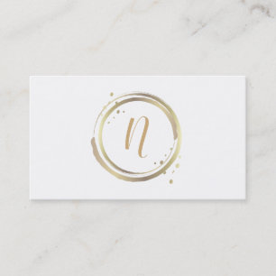 Goud & Witte Glanzende Glam Moderne Minimalistisch Visitekaartje