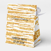 Goud Witte Glitter Boho Populaire Tijger Collectie Bedankdoosjes (Achterkant)