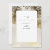 Goud Witte Katholieke Huwelijksmis Trouwen Kaart (Achterkant)