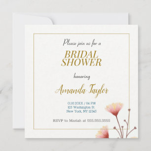 Goud Witte Kleur Minimalistische Bruidsdouche Save The Date