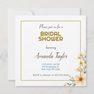 Goud Witte Kleur Minimalistische Bruidsdouche Save The Date