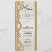 Goud Witte Parels Menu (Voorkant)