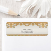 Goud  Witte Parels Retour Adres Label (Insitu)