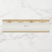 Goud Witte Parels Waterflesetiket Waterfles Etiket (Enkel label)