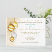 Goud & Witte Sieraden Kerst Huwelijk Kaart (Staand voorkant)