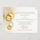 Goud & Witte Sieraden Kerst Huwelijk Kaart (Voorkant / Achterkant)