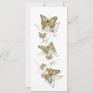 Goud witte verlovings huwelijks jubileum kaart