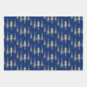 Goud Woodland Scraggly Sparse Spruce Forest Inpakpapier Vel (Voorkant 2)