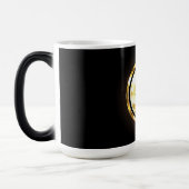 Goud Yin Yang op zwart Magische Mok (Links)