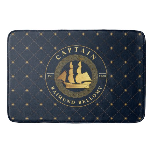 Goud Zeilschip Badmat (Voorkant)