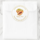 Goud Zelfgemaakt Papaya Jam Label | Wit (Tas)