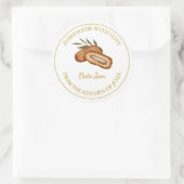 Goud Zelfgemaakte Datum Jam Label | Wit (Tas)