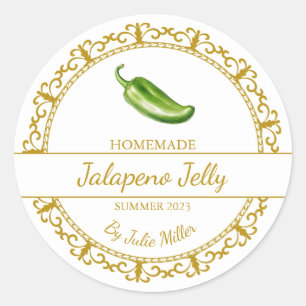  Goud Zelfgemaakte Jalapeno Jelly Label