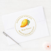Goud Zelfgemaakte Mango behoudt label | Wit (Envelop)