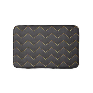 Goud Zig Zag Chevron Patroon Badmat