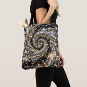 Goud & Zilver Disco Spiraal Vortex Draagtas