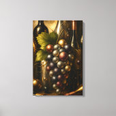 Goud Zilver Koper Druiven & Wijn Grafische Kunst Canvas Afdruk (Voorkant)