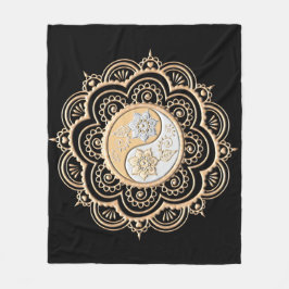 Goud & Zilver Mandala Fleece Deken