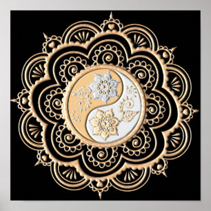 Goud & Zilver Mandala Poster