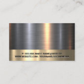 Goud Zilver Metaalachtig | Tech Logo | QR Code Visitekaartje (Achterkant)
