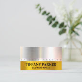 Goud Zilver Metallic | klinknagels Visitekaartje (Staand voorkant)