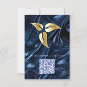 Goud, Zilver - Moderne Messing  RSVP Kaartje (Achterkant)