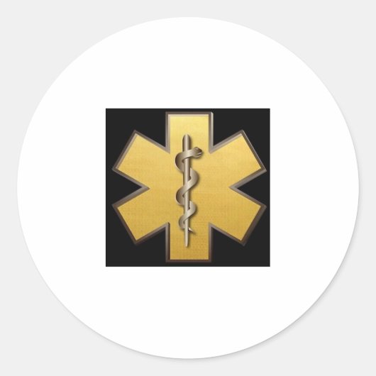 Goud & Zilver Ronde Sticker (Voorkant)