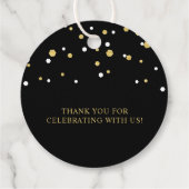 Goud & Zwart 50e Huwelijksjubileum Feest Bedankjes Labels (Achterkant)