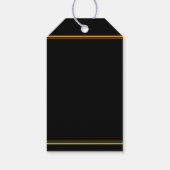 Goud Zwart Afstuderen Gefeliciteerd Afstuderen Cadeaulabel (Achterkant)