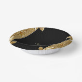 Goud Zwart  Bloem Papieren Kommen (Gebogen)