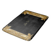 Goud Zwart Bloemen Badmat (Gekanteld)