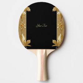 Goud Zwart  Bloemen Ping Pong Paddle Tafeltennisbatje